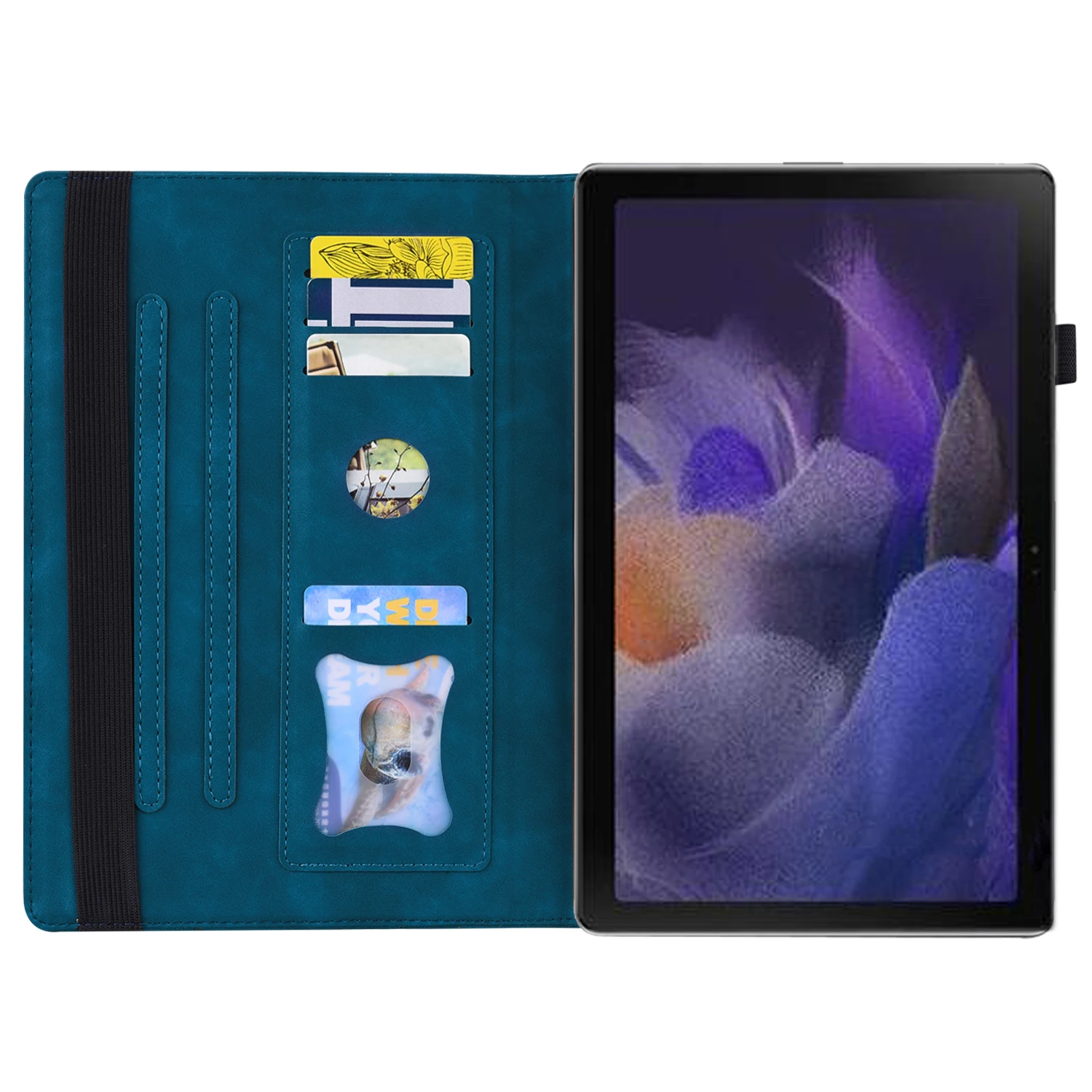 For Xiaomi Redmi Pad 2 9.7 / Pad 2 SE Case PU Leather Protective Folio Cover with Card Holder - Blue