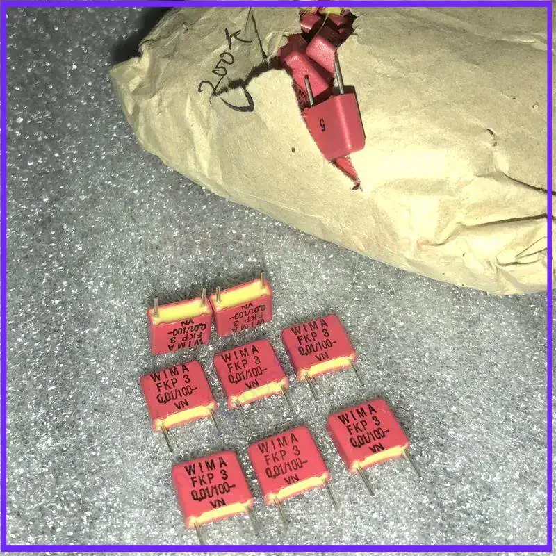 Coupling Film Capacitor for Audio, WIMA FKP3 0.01UF 100V Tin Foil =7.5P  50pcs