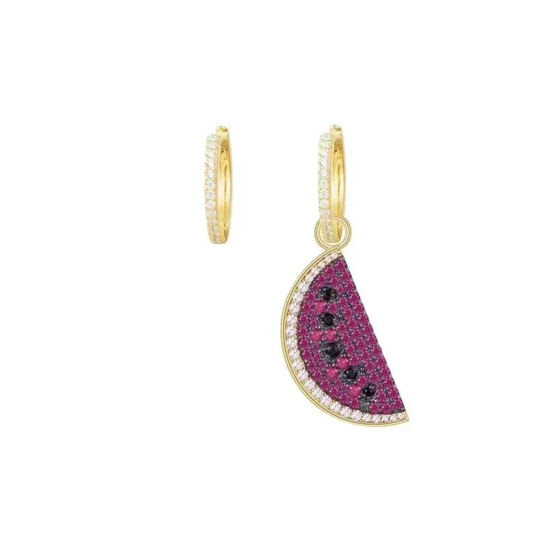 LI KI High Quality 925 Silver Watermelon Ice Cream Earrings In A Variety Of Stylish And Elegant Jewelry Gifts For Friends 5