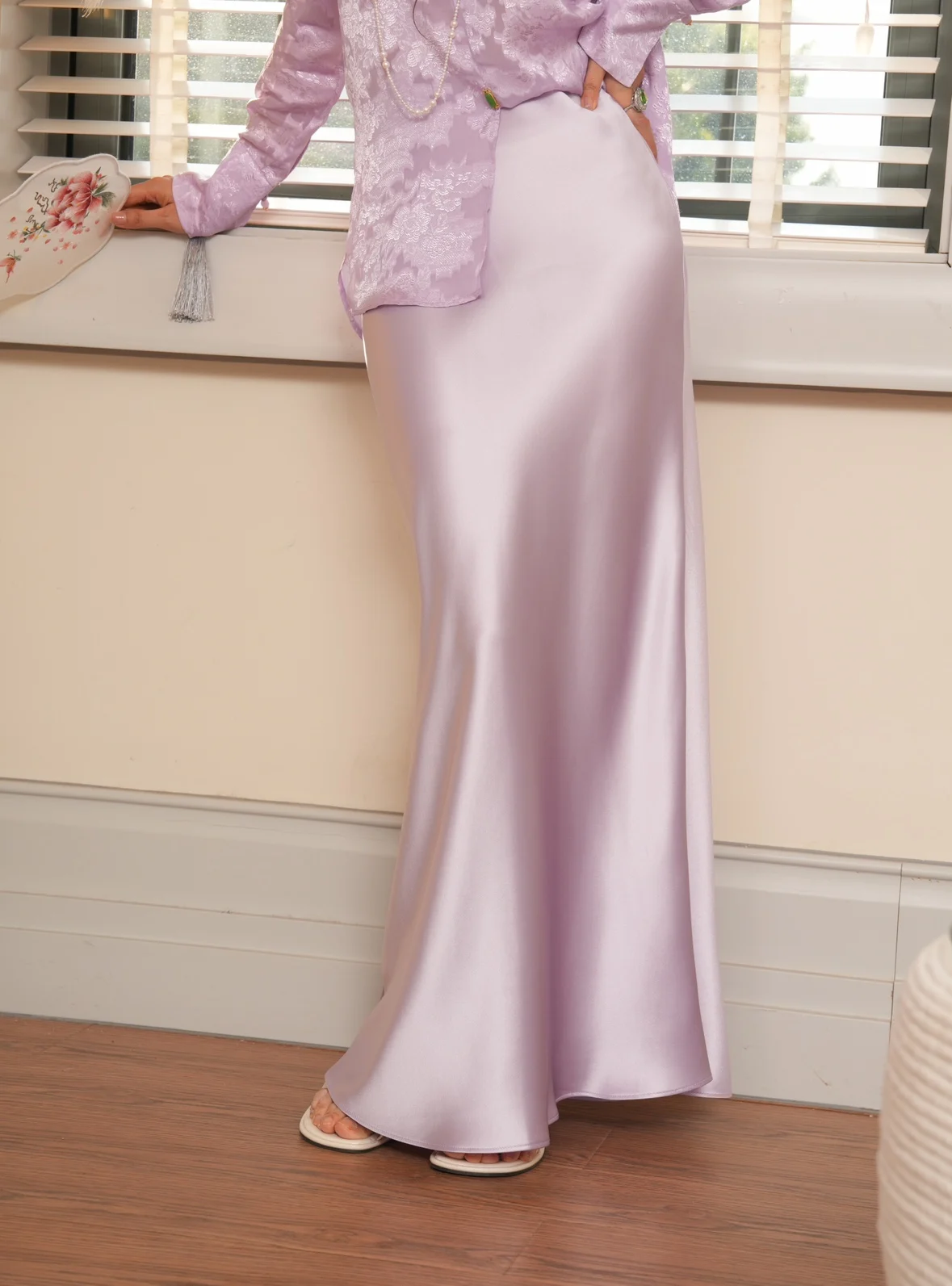 

Длинная юбка Ele с высокой талией, женская модная универсальная юбка-миди, футболка премиум-класса Feeling, юбка из ацетатного волокна 00% цвета