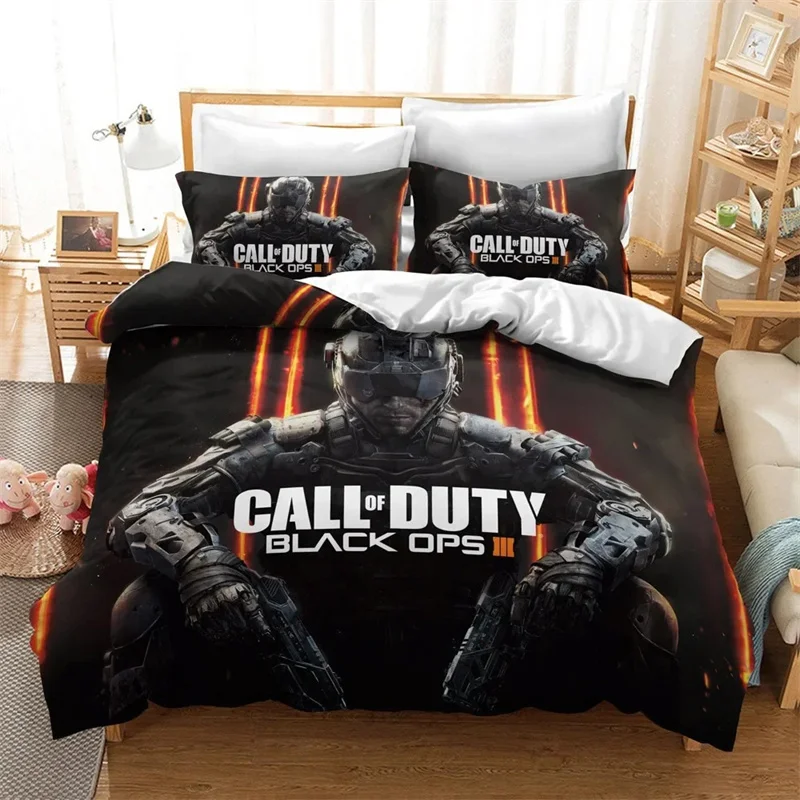 3D Printed Game Call of Duty Bedding Set, Pillowcase, Game Duvet Cover, Double, Twin, Full, Queen, King, Adult, Kids Bedclothes