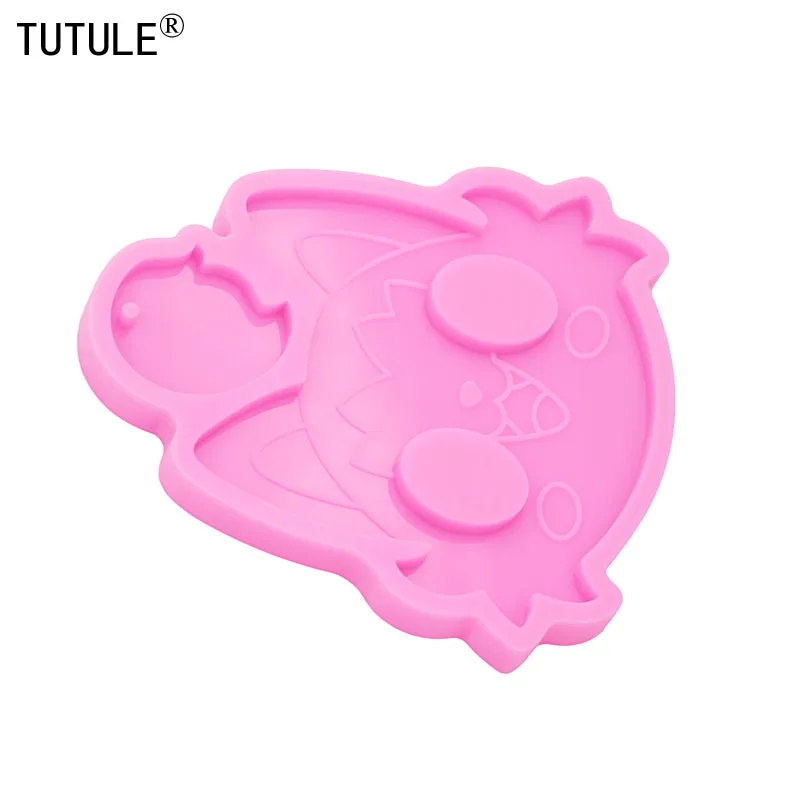 Shiny fox Cute animals Kawaii Mold Silicone  Cake Fondant Chocolate Mold DIY Polymer Clay Resin Keychain Silicone Mold