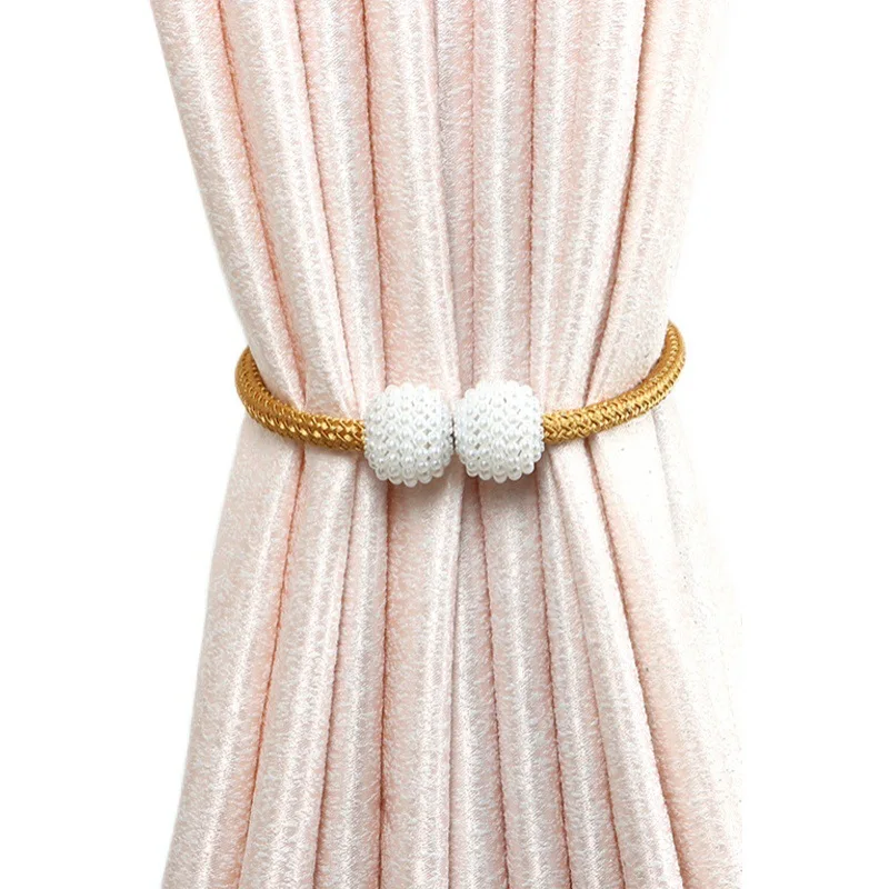 1Pc Pearl Buckle Curtain Clip Tieback Holdbacks Tie Backs Strap Pearl Ball Curtain Holdbacks Home Decoration Curtain Tieback