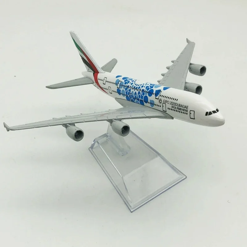 

16cm Alloy Metal Air EXPO 2020 DUBAIUAE DUBAI A380 Airlines Airbus 380 Airplane Model Airways Diecast Air Toy Planes For Boys