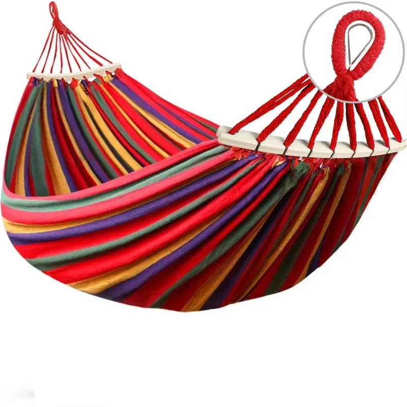 

Высококачественный портативный походный гамак, обновленный, выдерживающий нагрузку до 250 кг, из утолщенной ткани, одноместный, для кемпинга, патио, двора, улицы