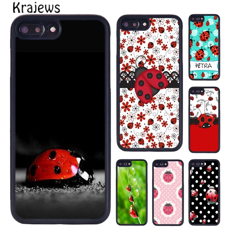 Krajews 11 Colorful Ladybugs Phone Case Cover For iPhone 16 15 14 plus X XR XS 11 12 13 pro max coque