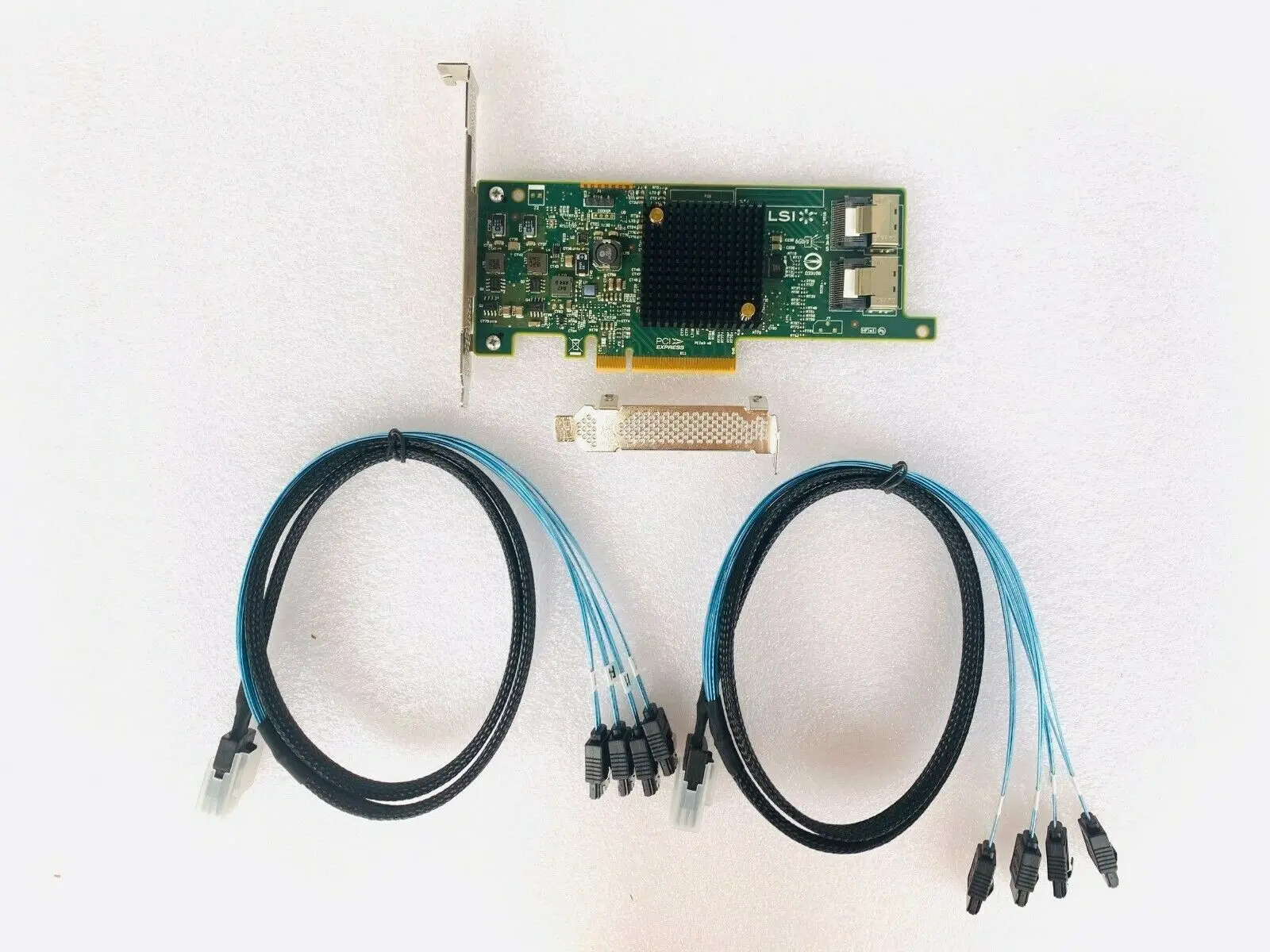 LSI 9217-8I 6Gbs SAS PCI-E 3.0 HBA FW: P20 IT Tryb dla ZFS FreeNAS unRAID+8087-SATA*2