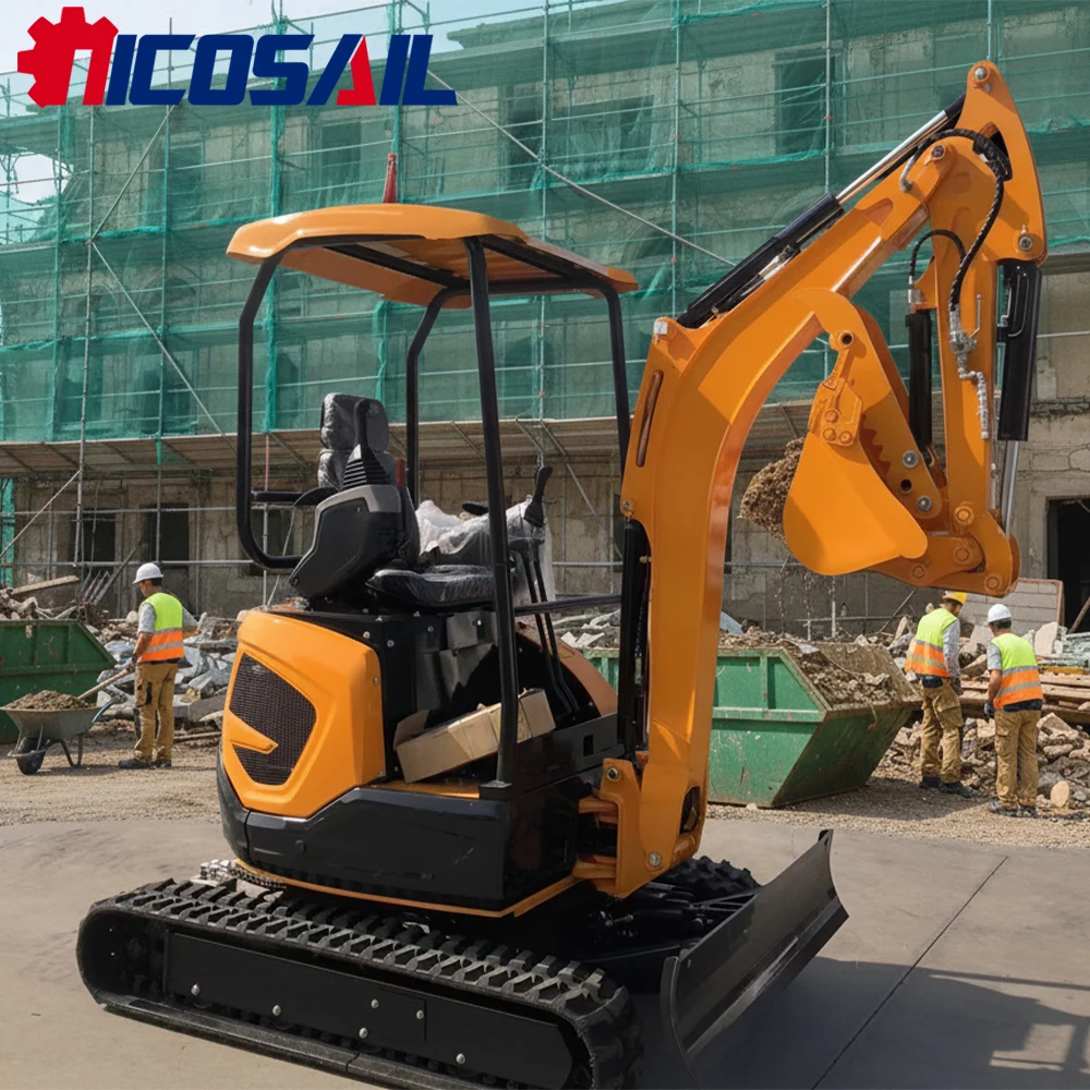 

Mini 2.2T Excavator Construction Digger Equipment CE Euro 5 Hydraulic System Machine