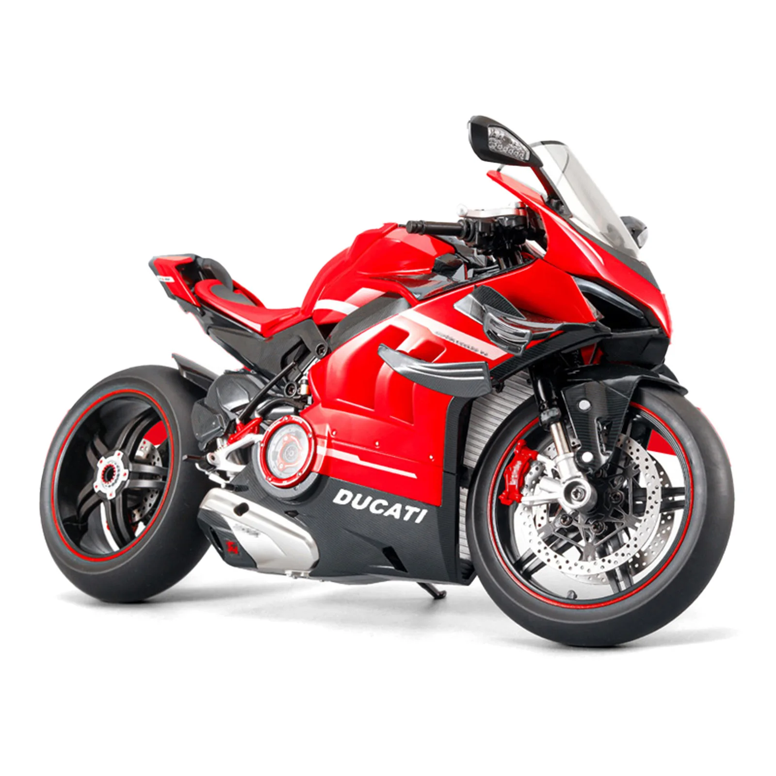 

Spray 1:7 Ducati V4S Super Motorcycle Alloy Diecast model simulation Racing Motorcycle Ornament Sound Light Toy Gift For Friends