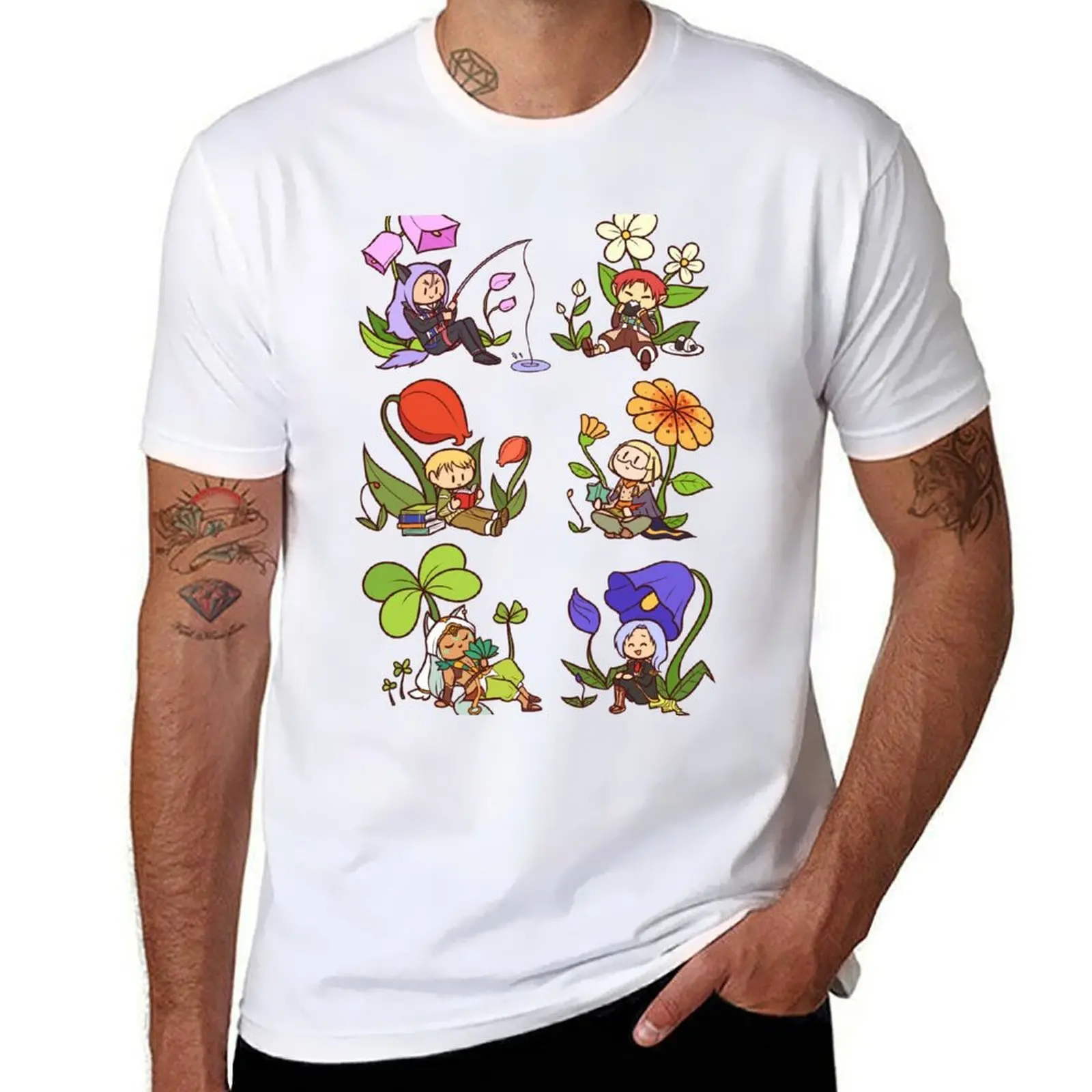 

Rune Factory Flower Boys T-Shirt t shirt man cotton g man t shirts for men T-Shirt