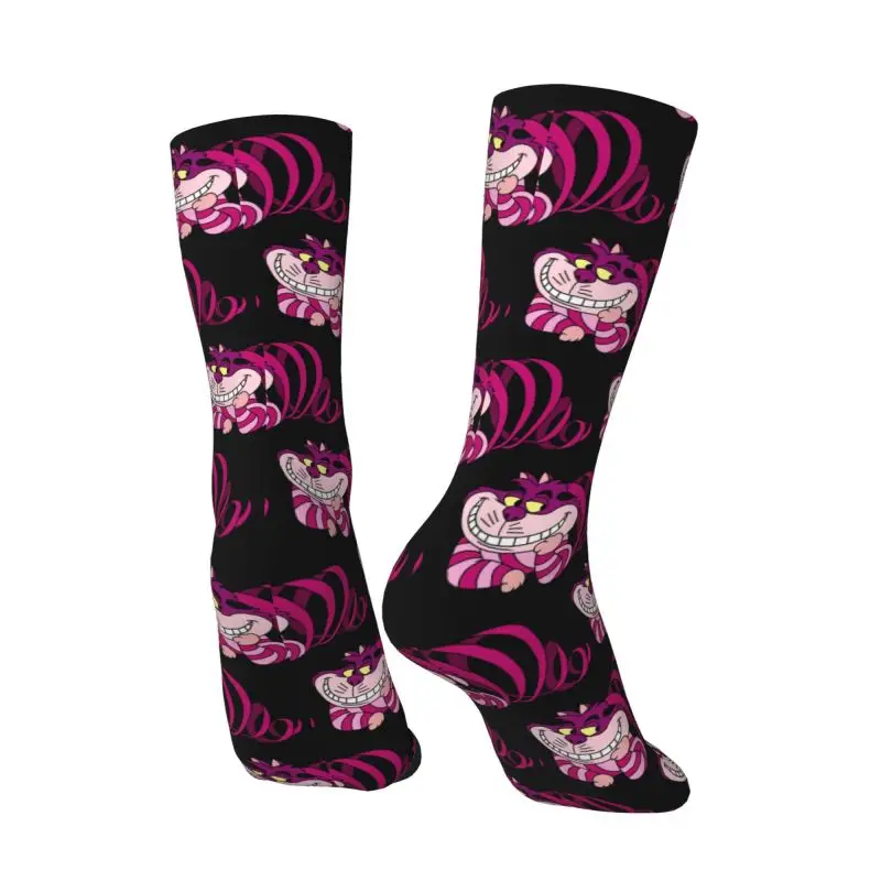 Fashion Cheshire Cat Socks Women Men Warm 3D Print Sports Football Socks