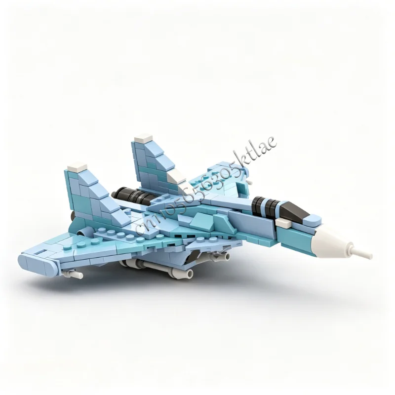 311 Parts MOC Battle Series Twin Engine Air Superiority Fighter Building Model Custom Technology Creative Assembly Kid Toy Gift - view 5