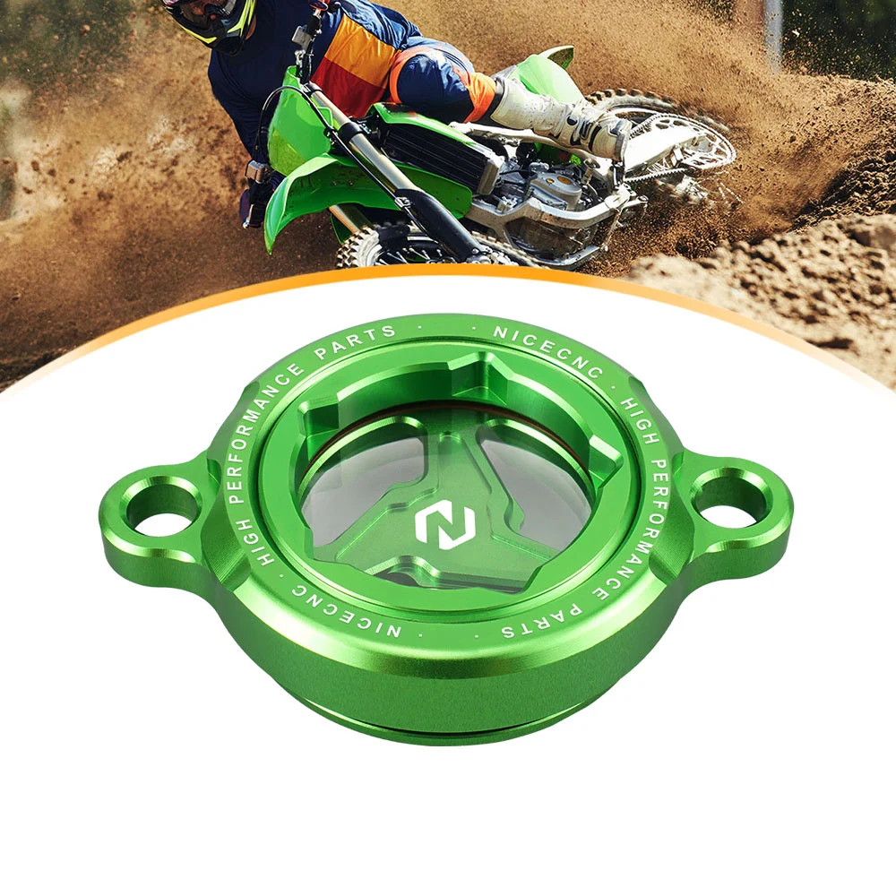 NICECNC Per KAWASAKI KX450 2016-2025 KX450X 2022-2024 KX450SR 2022-2023 Tappo Filtro Olio Motore Tappo di Copertura Moto In Alluminio