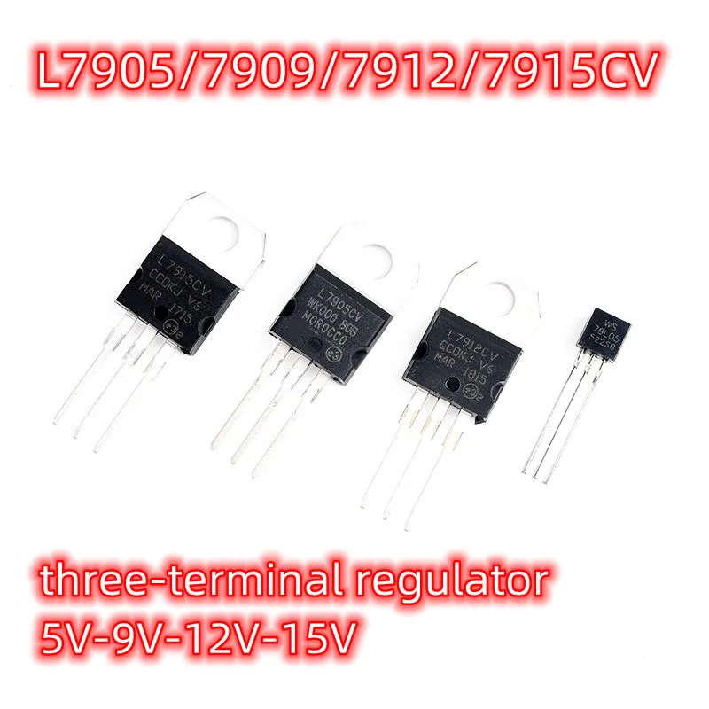 20pcs L7905/7909/7912/7915CV Three-terminal regulator-5V-9V-12V-15V TO-220 TO-92