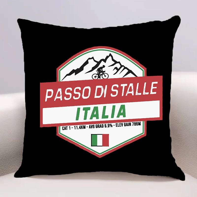 Passo Dello Stelvio Cycling Italy Cushion Cover for Sofa Pillow Case Cover Seat Car Throw Pillowcase 45X45cm For Home Decorative