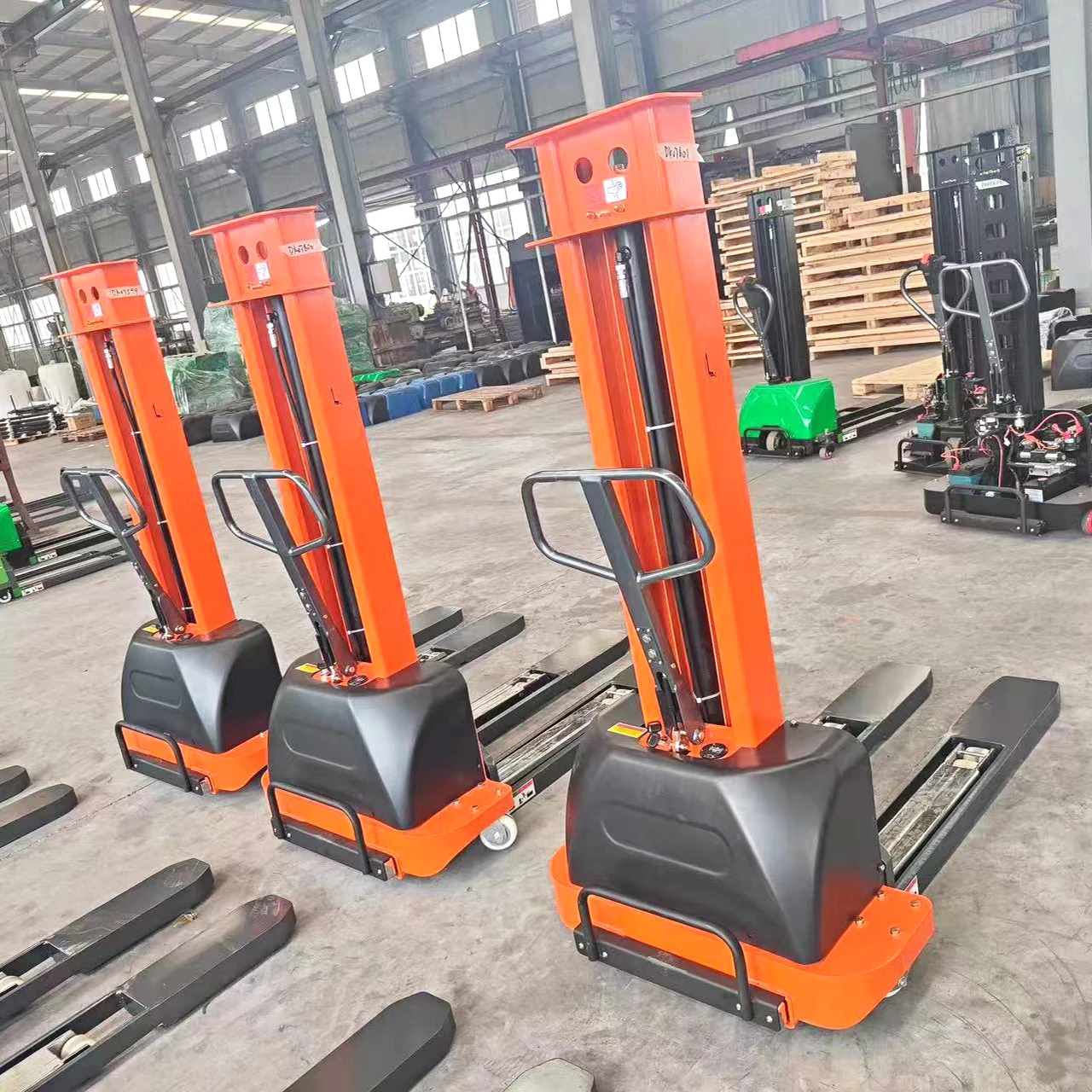 Multifunctional Self Loading Stacker 1500kg 2000kg Electric Walkie Stacker Machine Manual Pallet Stacker For Sale