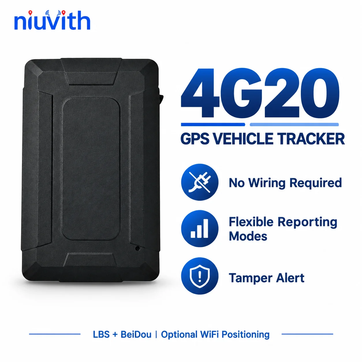 4G20 GPS Tracker Car Vehicle Locator Free APP Anti-Theft Tamper Alarm for Rental Cars Fleet Tracking Logistics Management