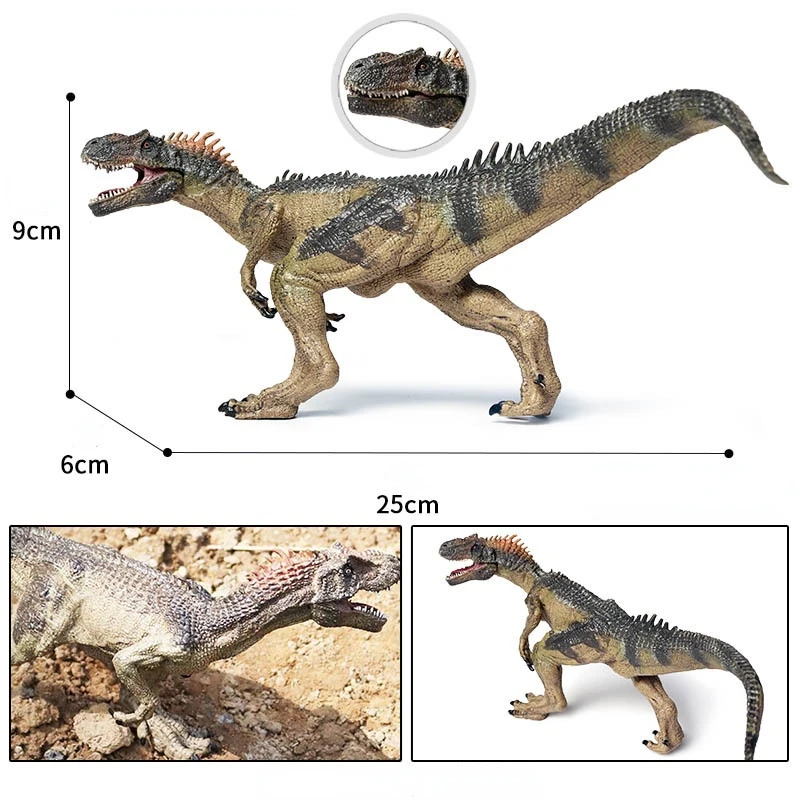 العالم الجوراسي لعبة على شكل ديناصور الصلبة كبيرة Allosaurus نموذج حلية الإبداعية التعليم المبكر التعليم هدايا الأطفال