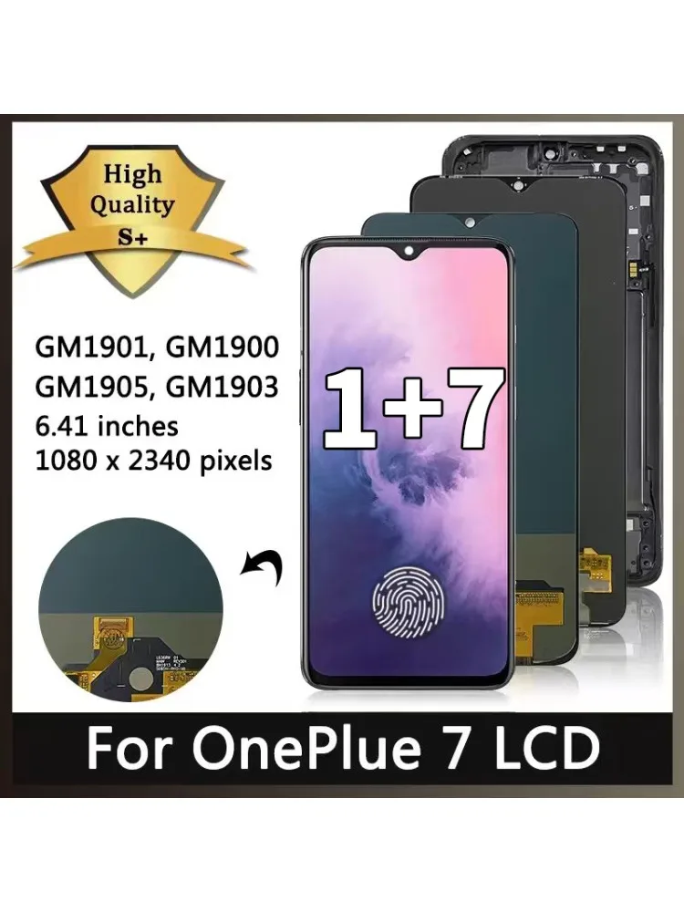 6,41" Nowy wyświetlacz AMOLED dla OnePlus 7 1+7 Wyświetlacz LCD Ekran dotykowy Digitizer Zespół dla One Plus 7 M1900 GM1901 GM1903 GM1905 LCD — zdjęcie produktu 7