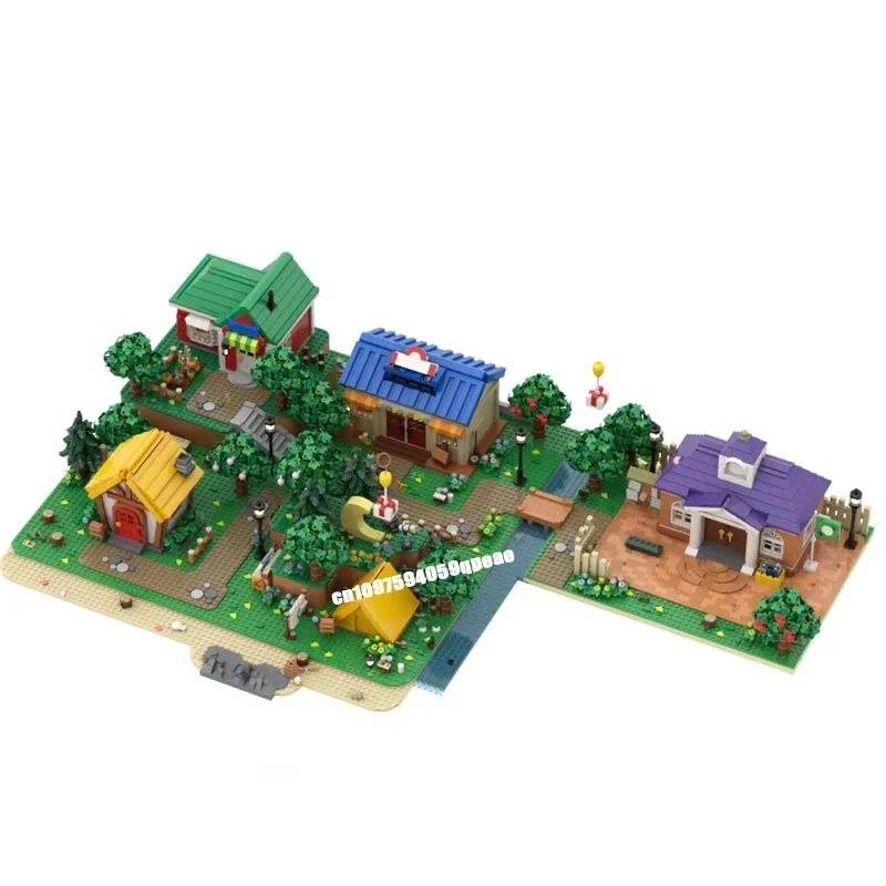 Nouvelle série de jeux Crossin d'animaux célèbres, maison de villageois, modèle de vue sur la rue, Puzzle personnalisé, idées créatives, jouets pour enfants, cadeau d'anniversaire