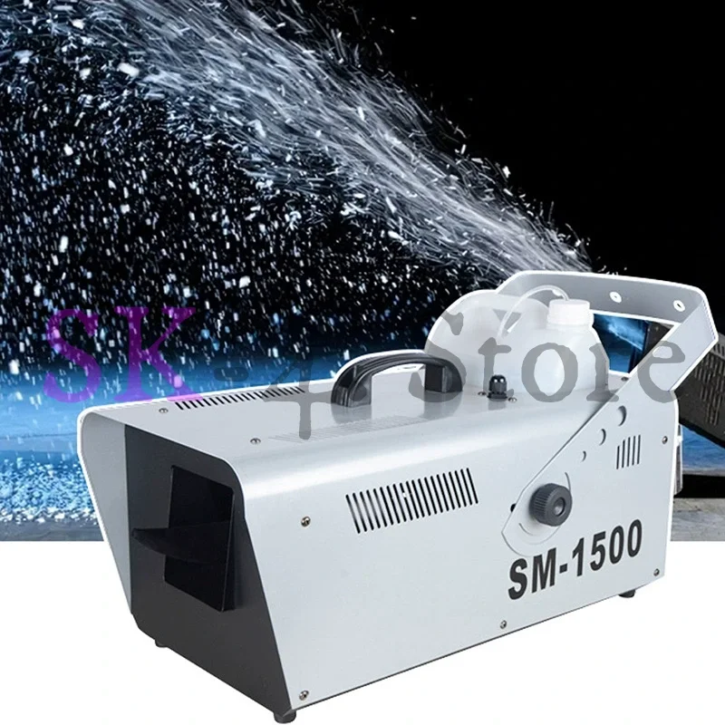 1500W Professional Snowflake Machine Stage Wedding Christmas Snowmaking Machine Low Noise Silent Large Smoke Spray Snow