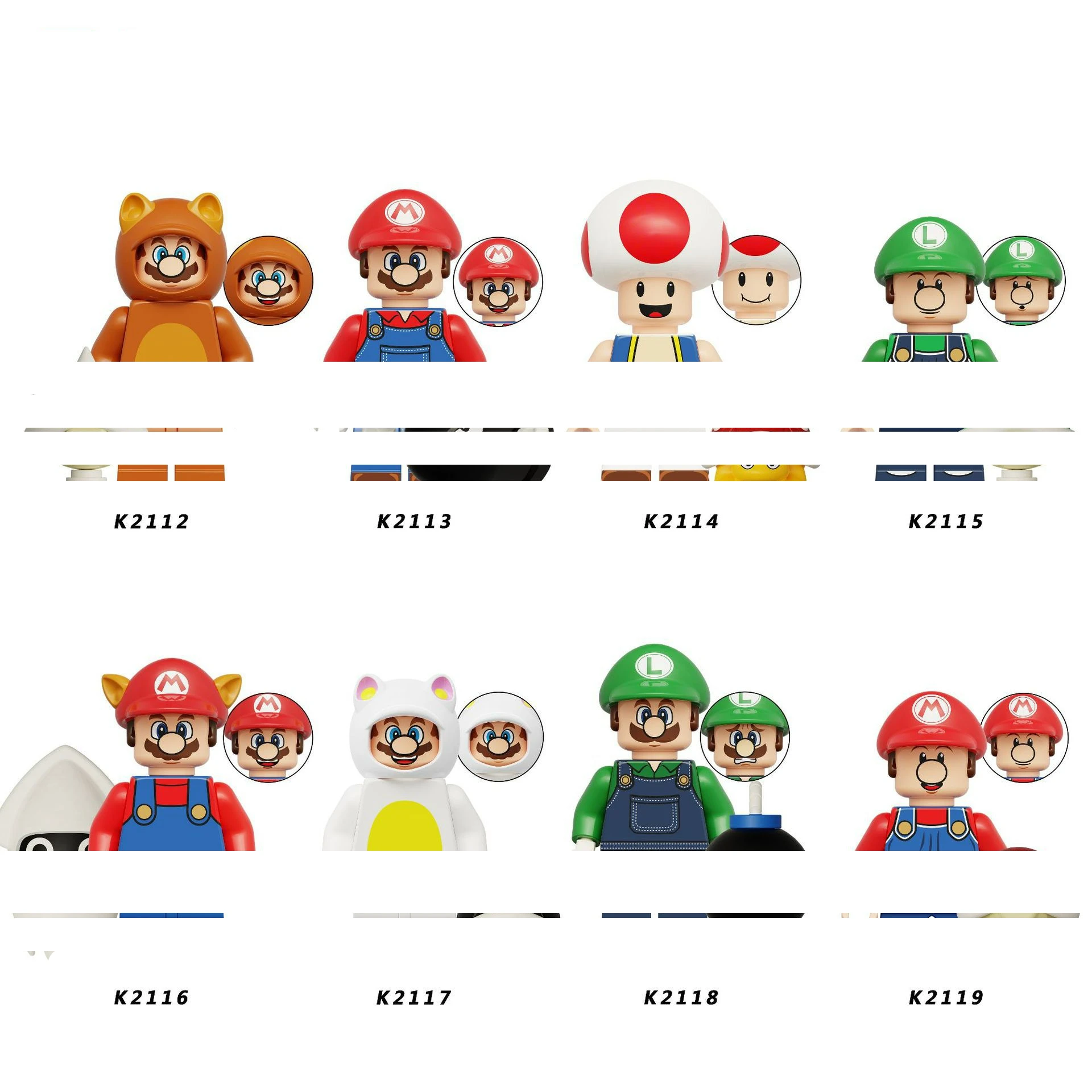 KDL805 KDL815 WM6103 Anime Super Mario Bros Blocks Luigi Action Toy Building Blocks Bricks Assemble Toys Kids Gifts