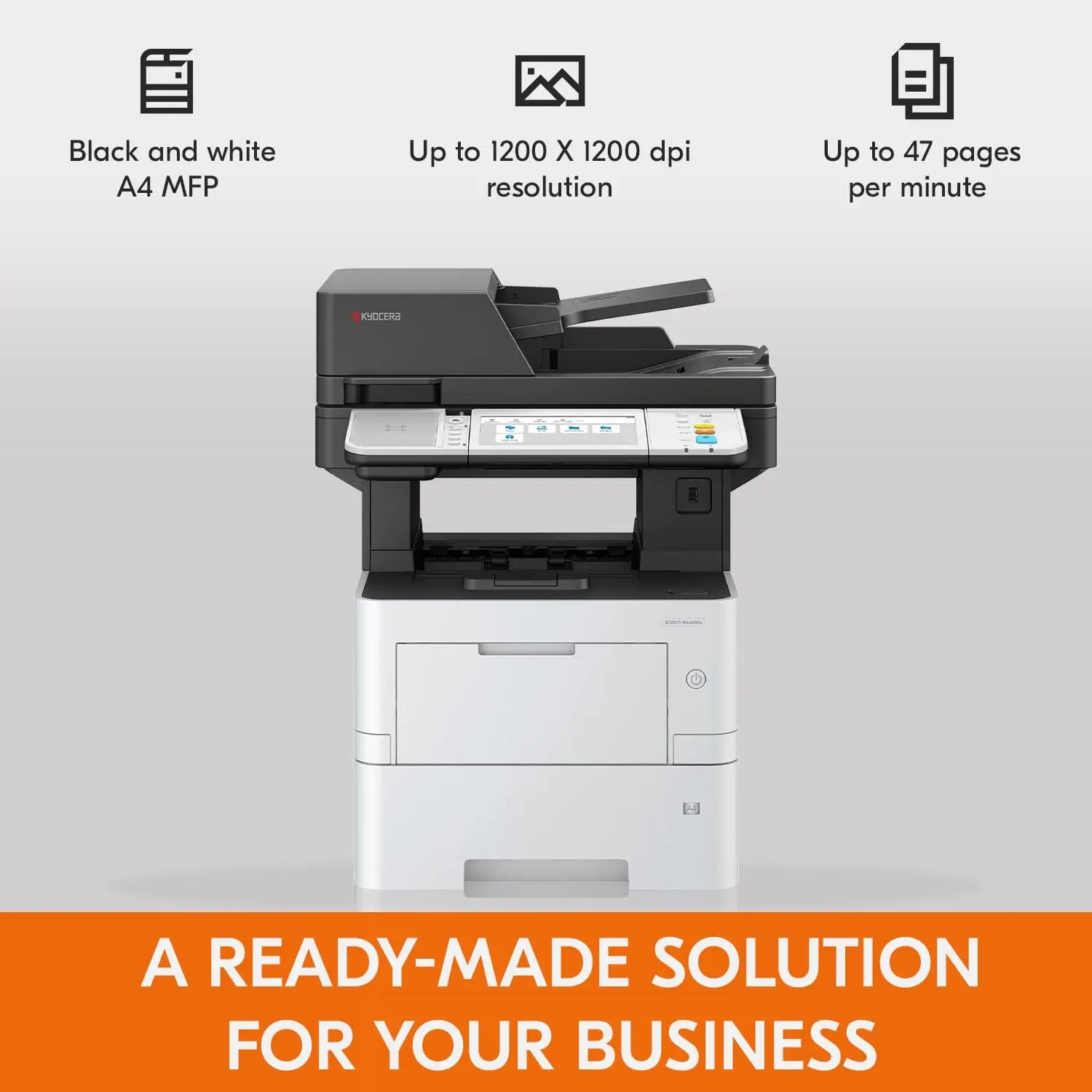 

KYOCERA MA4500ix Laser Printer Multifunctional 47 ppm High Speed 1200 dpi Print Copy Scan Gigabit Ethernet 7 inch Touch Panel