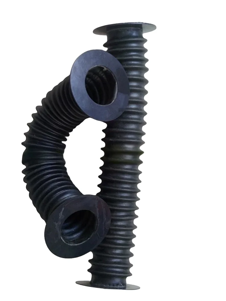 Round guard with flange for screw rod nylon bellows cover,ID 55mm x Lmax 500mm