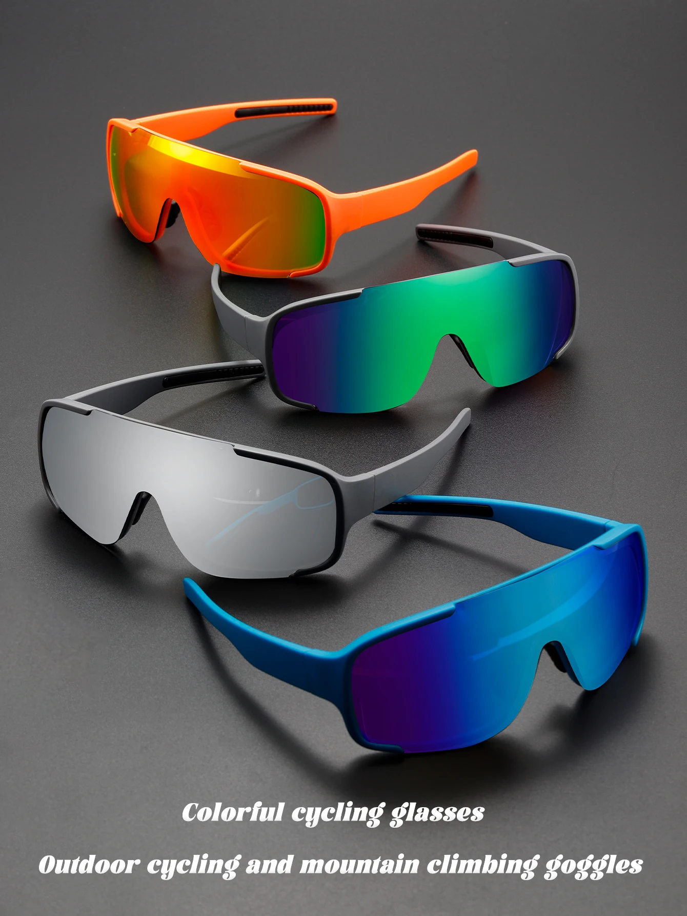 1 Pair of Men's One-Piece Casual and Fashionable Sports Glasses, Simple and Versatile Outdoor Cycling Glasses for Men and Women,