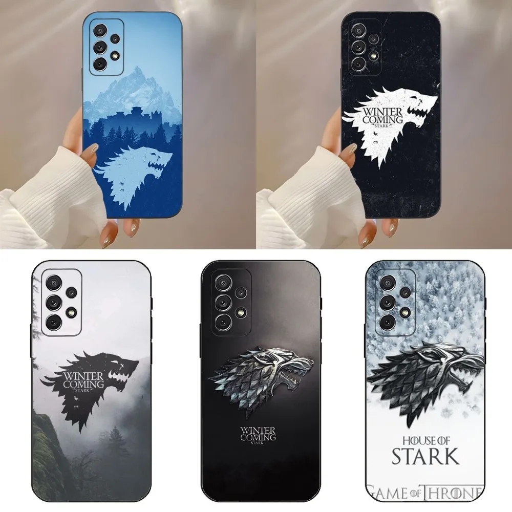 W-Winter C-Comings Stark Phone Case For Samsung Galaxy A91,A80,A73,A72 ,A71,A53A52,A32 ,A31A22,A21s,A20,Black Cover