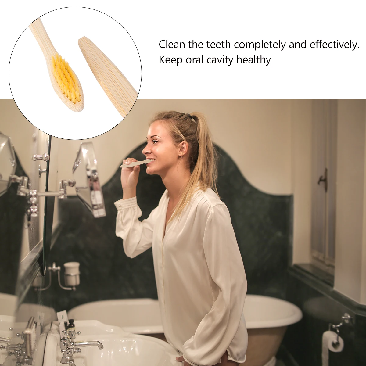 

10 Pcs Toothbrush Bamboo Set Handle Toothbrushes Lightweight Bristle Eco-friendly Travel