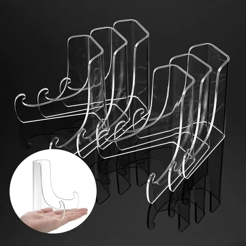 Tablet Holder Acrylic Flat Plate Stand 60-Degree Angle Back Display Easel Stand Durable Elegant Book Stand Displaying