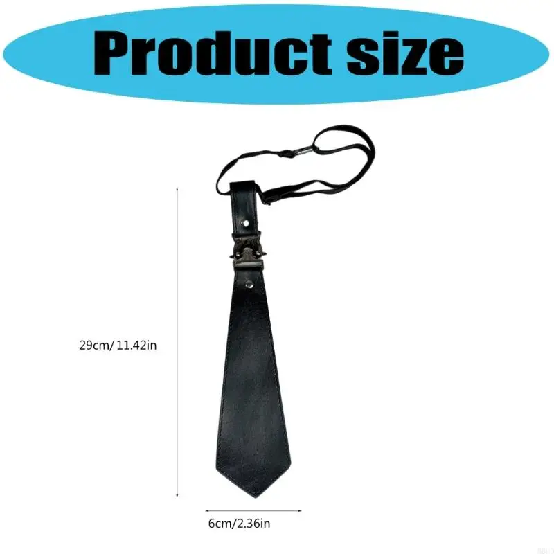 ربطات عنق M6CD مربوطة مسبقًا بدون ربطة عنق معدنية وجلد بولي يوريثان سريعة التحرير وقابلة للتعديل لحفلة موسيقية أو ملابس غير