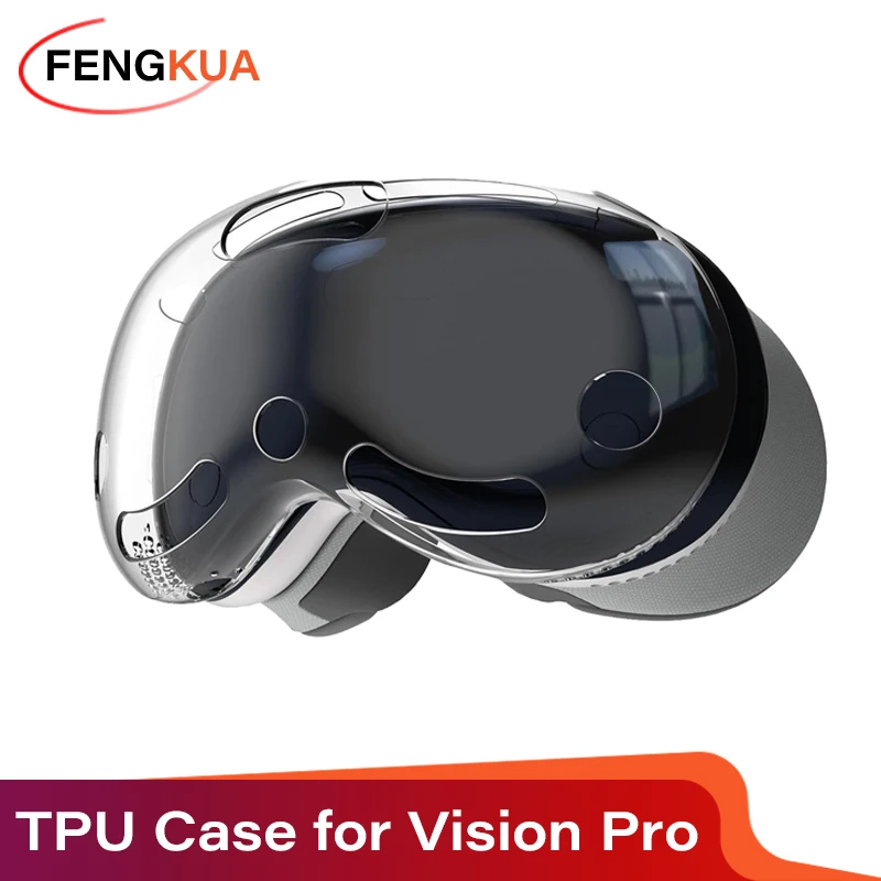 TPU Soft Silicone Case for Apple Vision Pro VR Anti-scratch Protective Case for Vision Pro Host Shockproof Transparent Cover