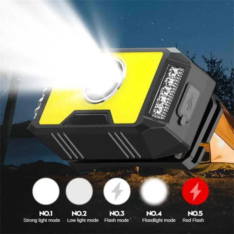 Portable Light One Button Switch Design Can Be Manually Touched Highlight Strong Light Headworn Flashlight Headlamp Fishing Lamp