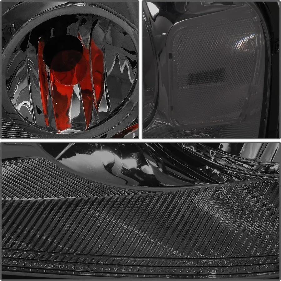 HLOHF1504SMCL1 Smoke Lens Headlights Replacement for 20042008 F150 and 20062008 Mark LT Trucks Enhanced Visibility and Modern A