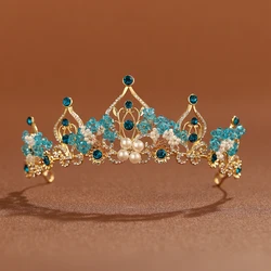 Itacazzo Headwear Full Of Dream Nature Atmosphere Ladies' Blue Dress Up Tiara Suitable For Party