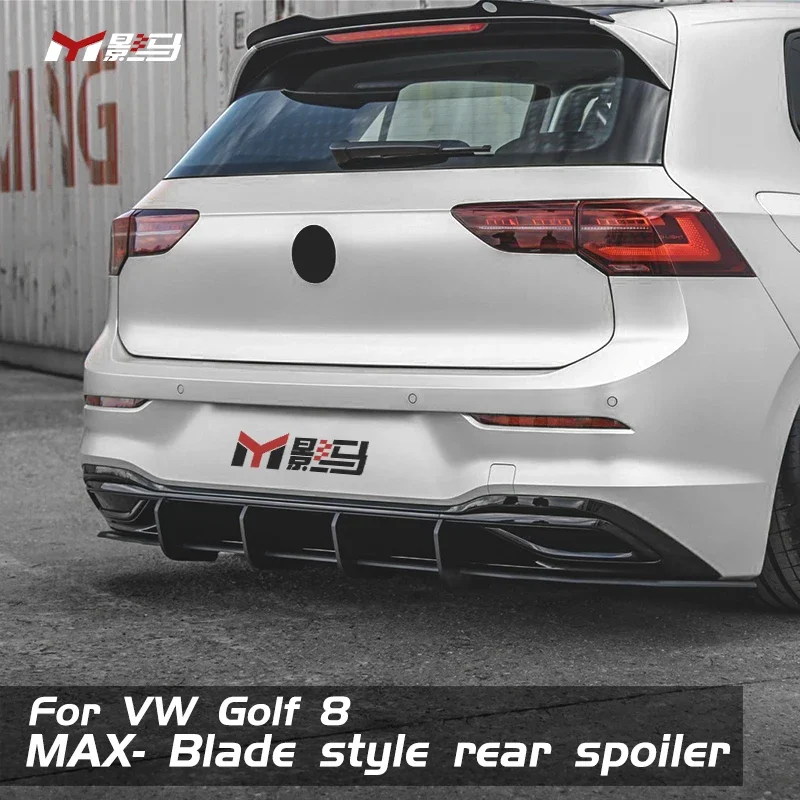 Car ABS plastic bodykit Max style Rear bumper diffuser splitters Extension For vw golf 8 mk8 pro body kits