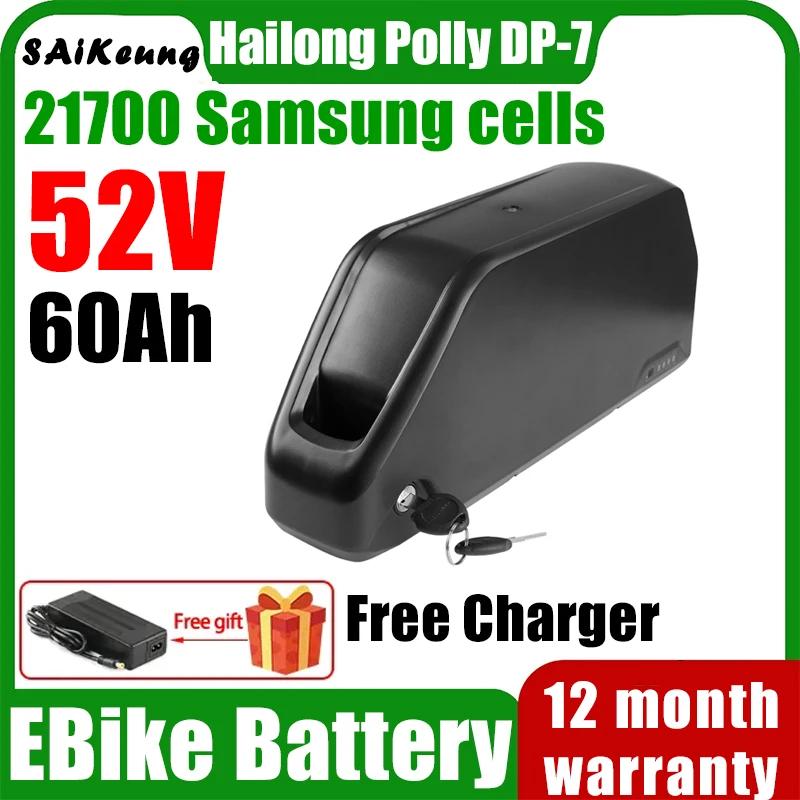 

Bafang 52V Hailong Polly DP-7 25ah 30ah 40 50ah 60ah Ebike Battery 350W-3000W Electric Bike Conversion Kit 21700 Lithium Battery