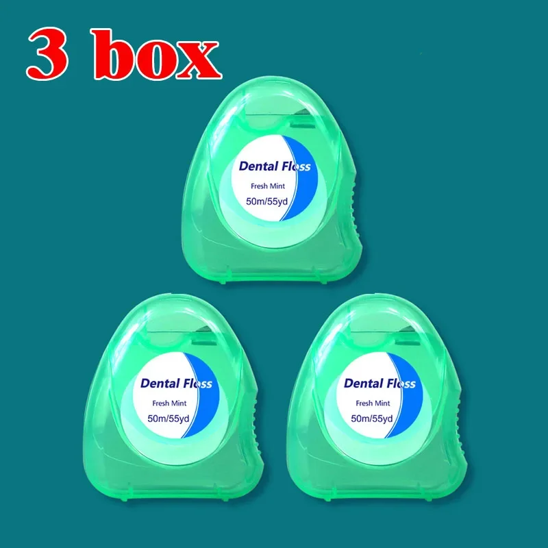 

3pcs Ultraclean Mint Dental Floss Effective Plaque Removal,Teeth&Gum Shred Resistant ForThoroughly Clean InTight Area