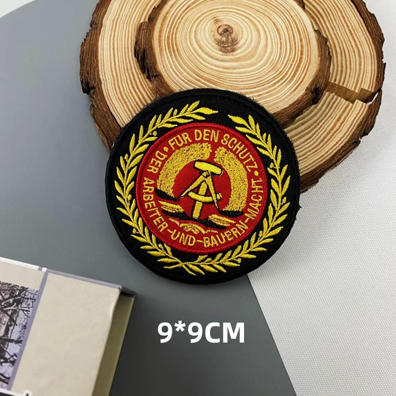 DDR East Germany Embroidery Morality Badge Eagle Hook and Loop Seal Tactical Circular DIY Decorative Backpack Tactical Patch