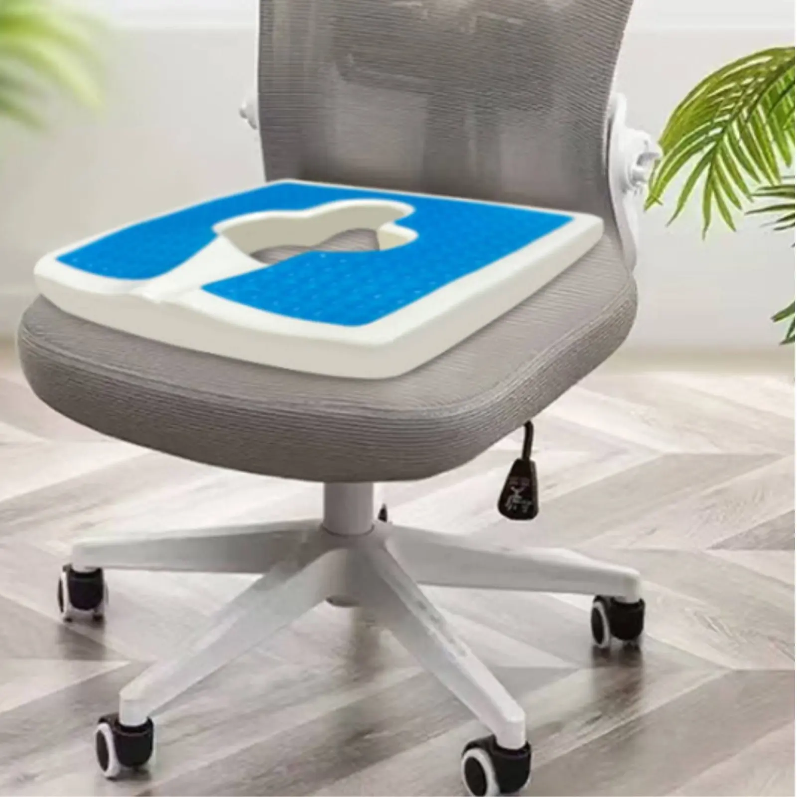 Viscoelastic Foam Seat Pad Breathable Pressure Relief Chair Pad Gel Enhanced Chair Pillow Slow Recovery for Office Workers