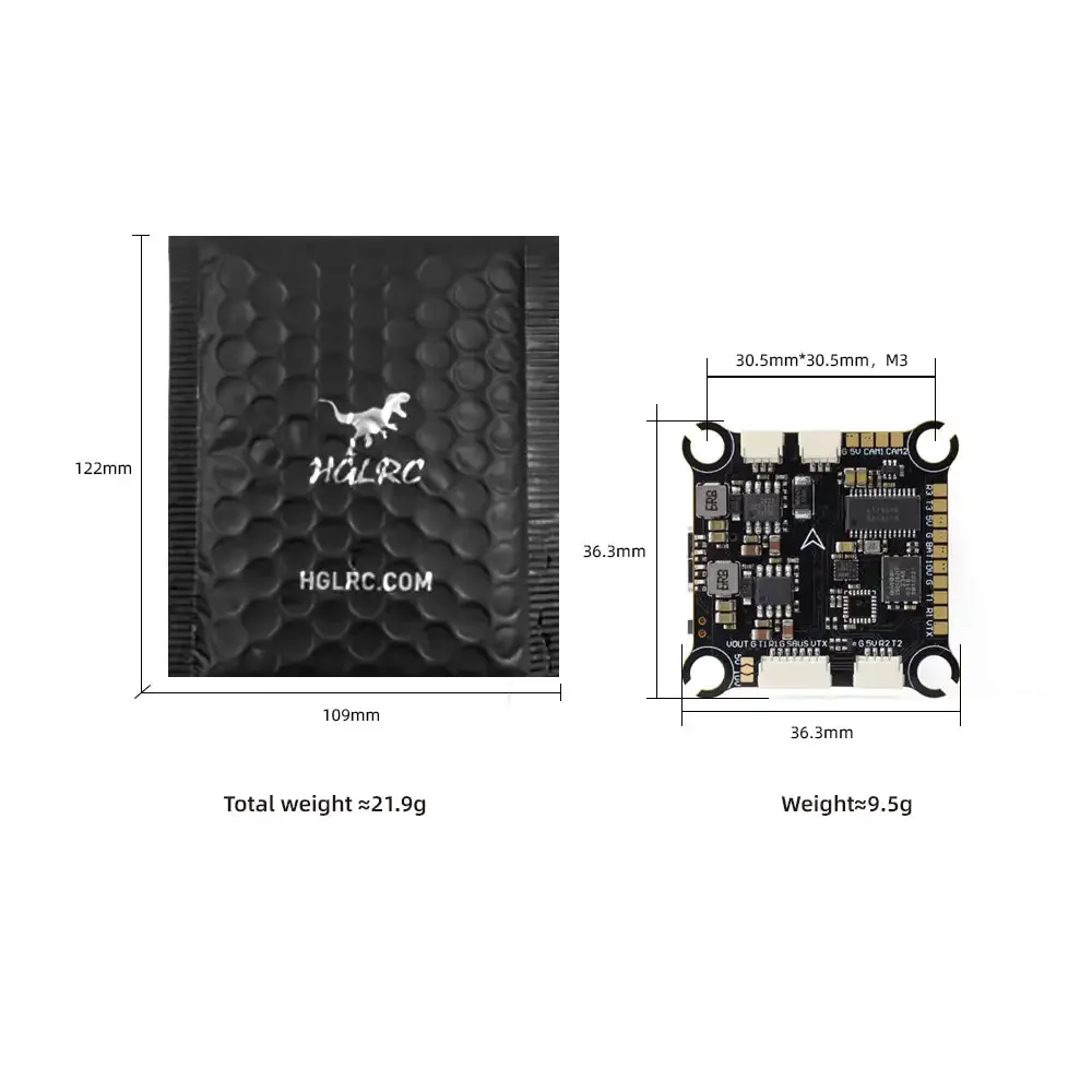 

HGLRC F405 8S V1 Flight Controller (ICM42688P) 30.5*30.5mm for FPV Drone DIY Parts