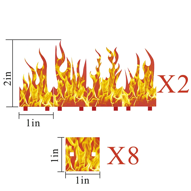 Parede de fogo miniatura (conjunto de 8) efeitos de feitiço chama terreno para masmorras e dragões, pathfinder e outros rpg de mesa