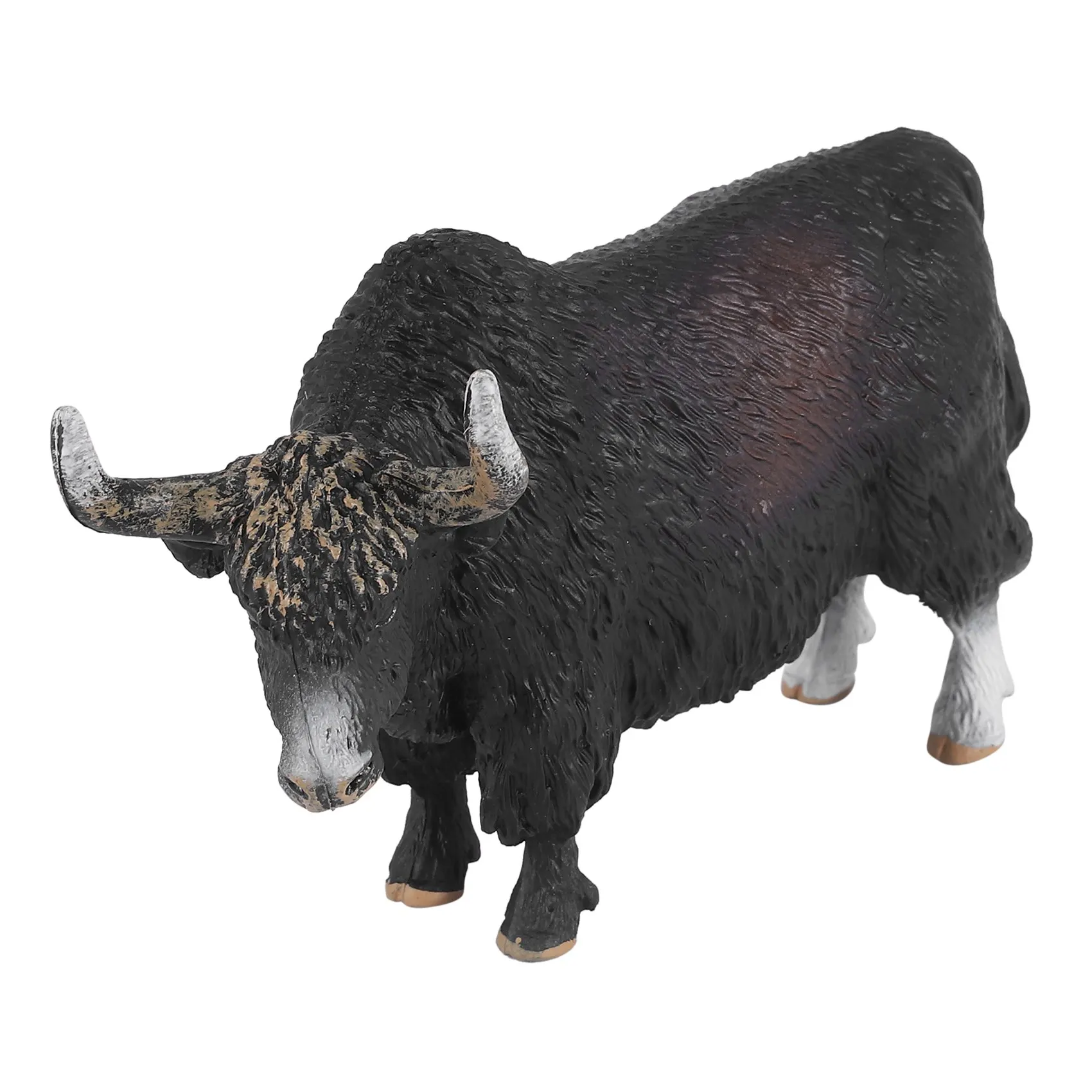 14.5X3.5X8.5Cm Klassieke Zwarte Dieren Vee Stier Os Beeldje Pvc Schattig Levensechte Model Speelgoed