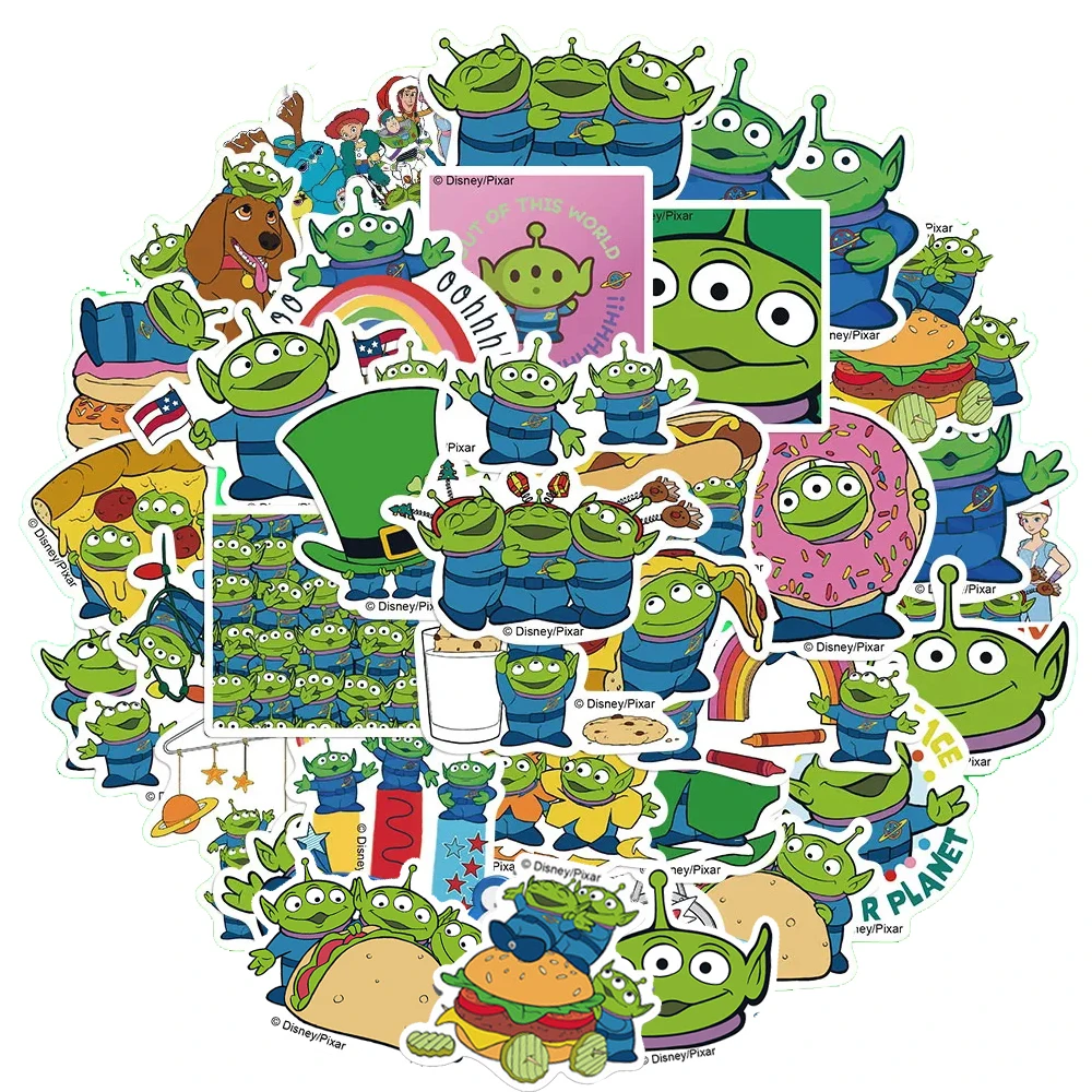 42pcs Disney Toy Story Cartoon Alien Stickers Anime Graffiti Decals DIY Notebook Phone Suitcase Cute Decoration Sticker Toy Gift