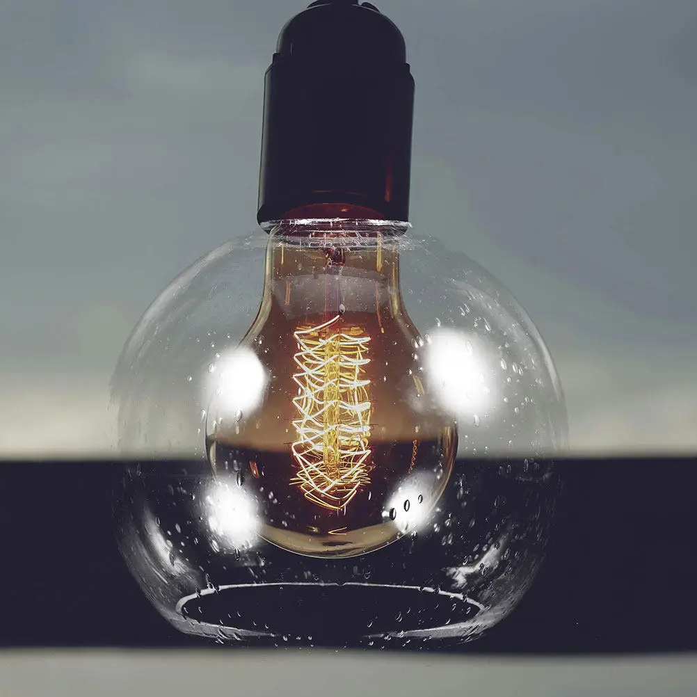 

Glass Globe Pendant Light Shade Round Clear Transparent with Dual Openings for Easy Bulb Replacement Compatible with E27