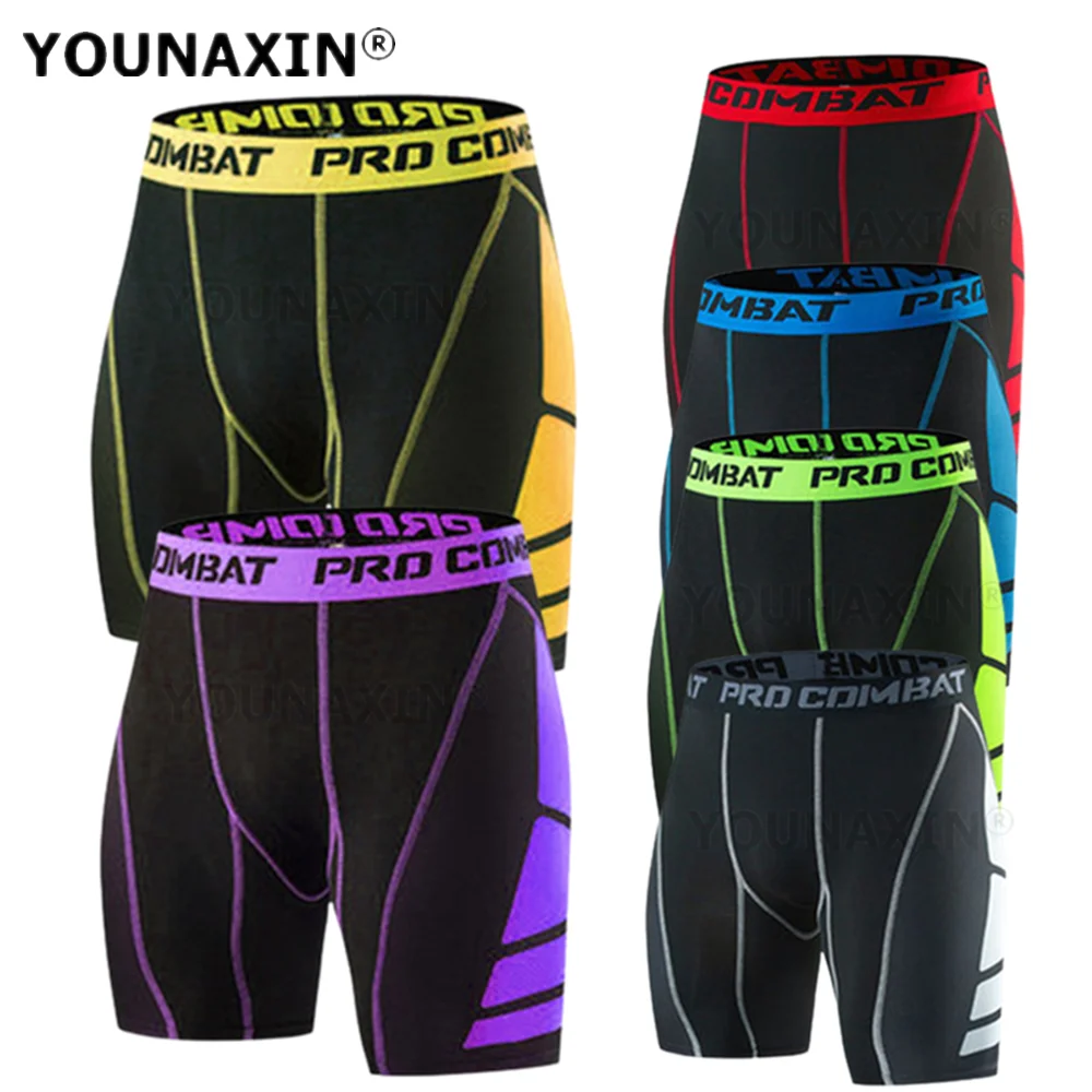 Men Base Layer Sport Leggings Shorts Pants Undies Exercise Running Basketball Training Athletic Yoga Fitness Underwear Quick Dry