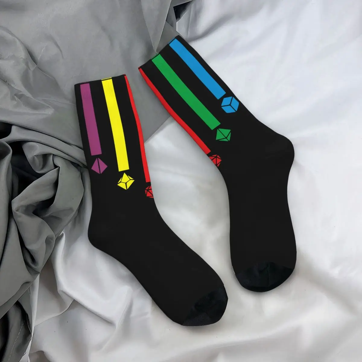 

Rainbow Dice Stockings Rocket Design Fashion Socks Autumn Anti Skid Socks Men's Cycling Comfortable Socks