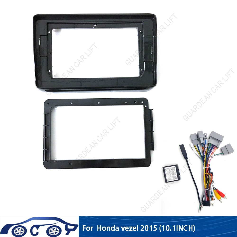 10.1 Inch Car Radio Fascias For Honda VEZEL 2015-2020 Android Stereo Frame Panel With Cable Canbus Decoding